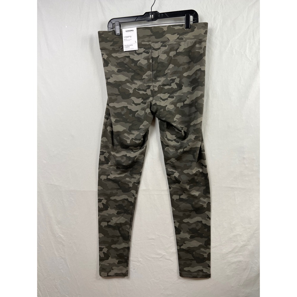 Sonoma Everyday Legging Women L Green Camo Mid Rise Everyday Skinny New - Picture 7 of 9